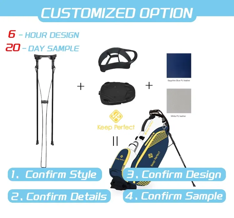 Custom logo printing techniques applied to golf bag fabrics