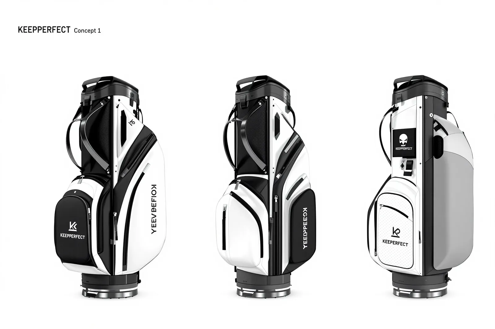 Digital sensor system inside a smart golf bag tracking weight, clubs and movement