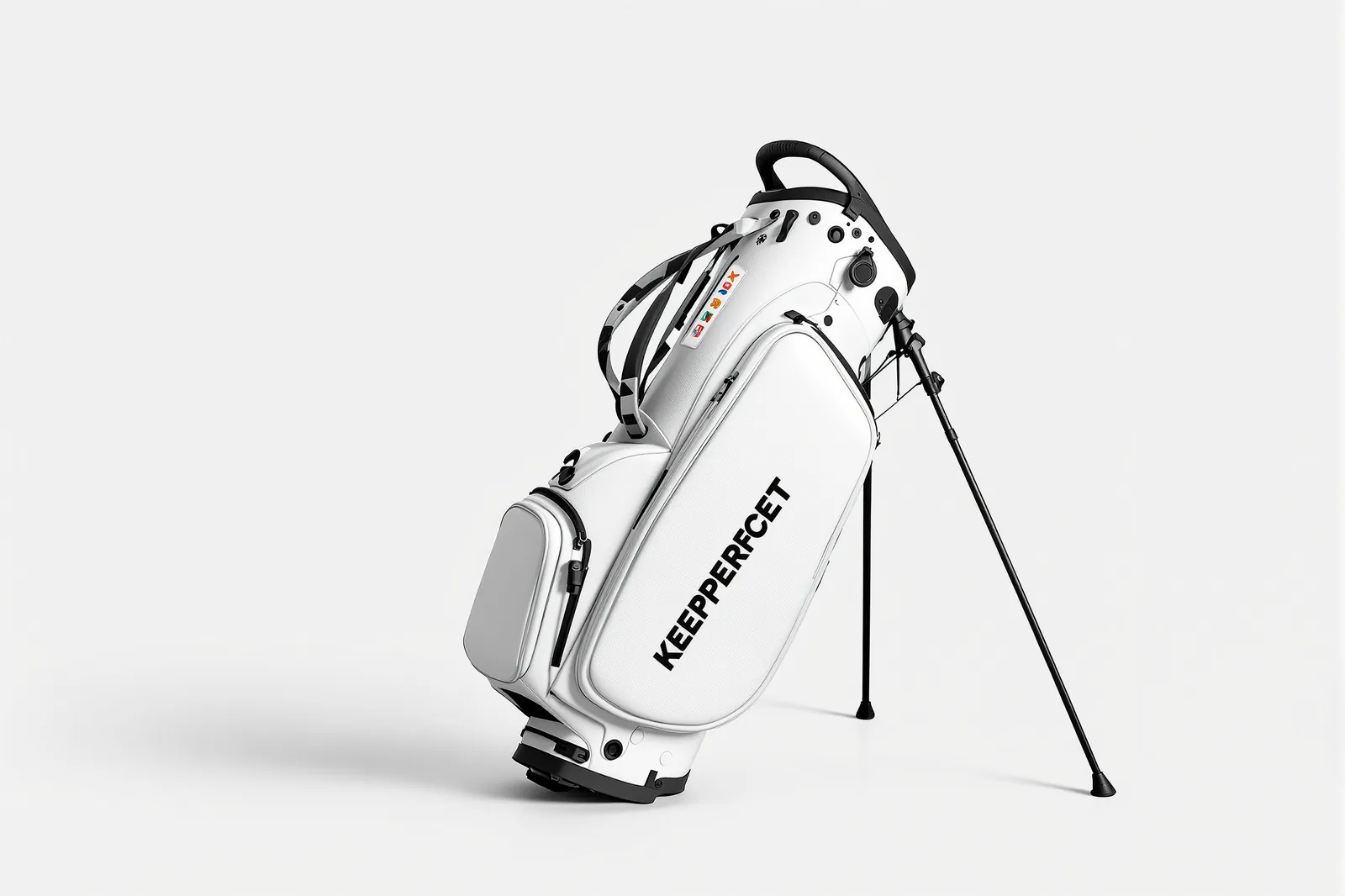 Custom logo embroidery on premium golf bag panels