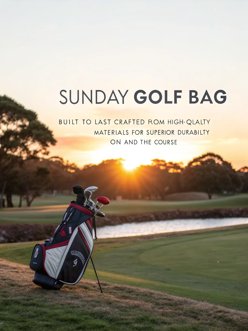 Lightweight Sunday golf bag for minimalist walking